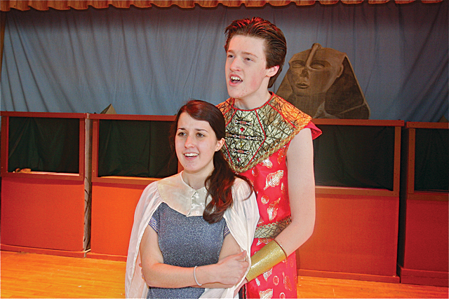 Danielle Allen of Riverhead as Aida, the Ethiopian King's daughter and Patrick O'Brien of Riverhead as Radames son of the King of Egypt and general of the Egyptian army. (Credit: Barbaraellen Koch)