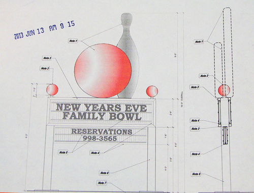 TIM GANNON PHOTO | The sign now planned for All Star would feature space to announce upcoming events.