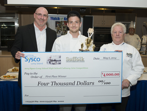 Aspiring chef Danny Insogna, 18, of Southold took first place in this year's Long Island High School Culinary Competition, sponsored by Sysco. (Credit: Courtesy)
