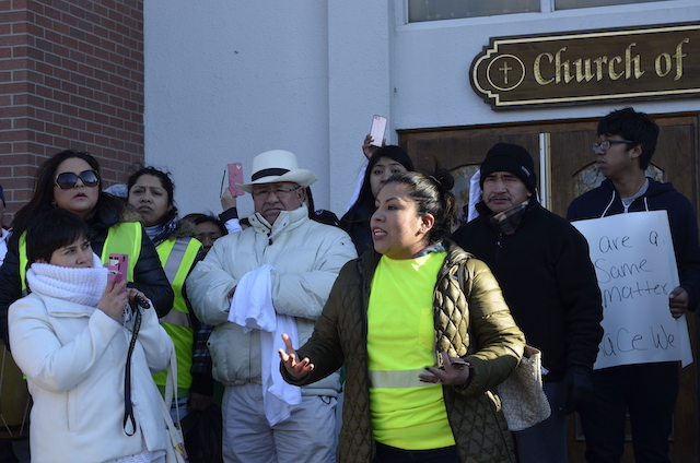 Paola Zuniga of Flanders, a member of SEPA Mujer, the group that organized the march in Hampton Bays.