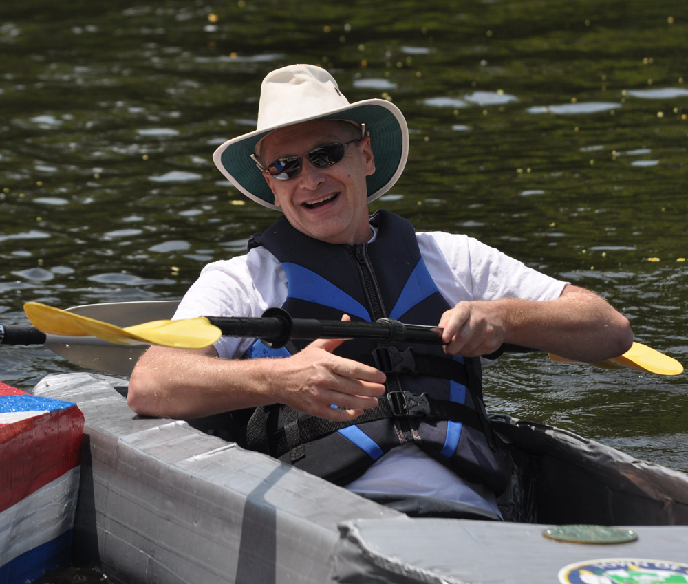 Riverhead Town Supervisor Sean Walter races home to defeat. (Credit: Grant Parpan)