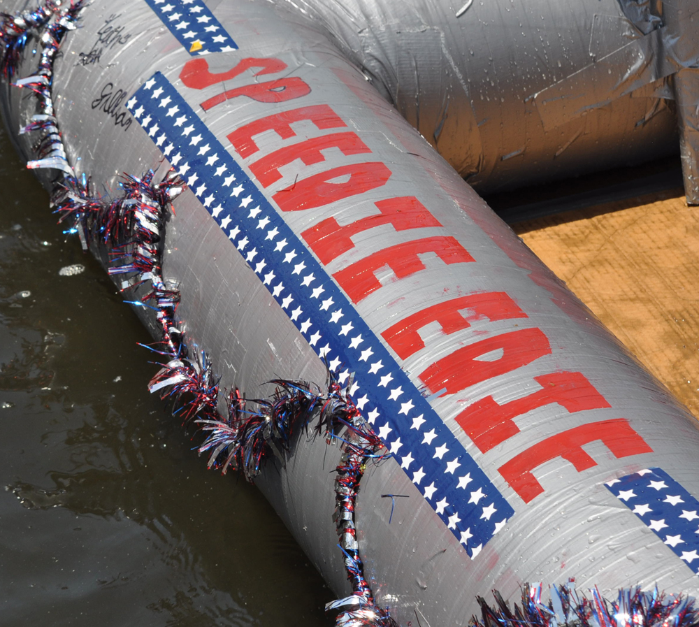 The Speedie Edie was inspected afterward because of its unique design. But it was all cardboard and duct tape. (Credit: Grant Parpan)