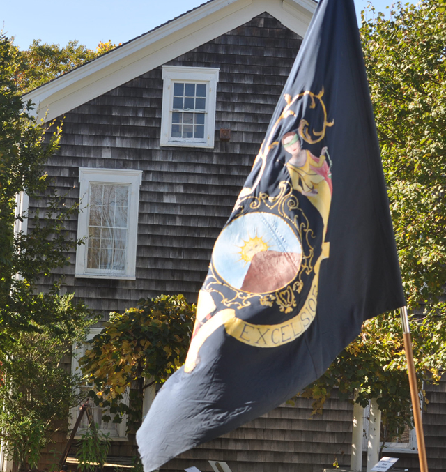 Quiet moments at the 1814 camp set up this weekend at Hallockville Museum farm. (Credit: Grant Parpan)
