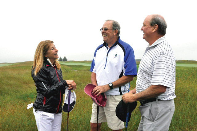 Marla Greenspan, Robert Gaffney and Randy Spellman, members of the club. (Credit: Joseph DeMaria)