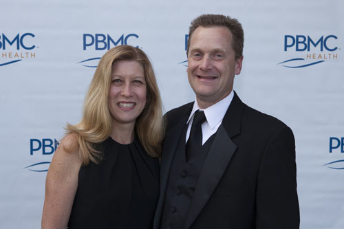 Riverhead Town Supervisor Sean Walter with wife Cathleen. (Credit: Katharine Schroeder)