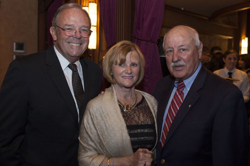 Former Suffolk County Executive Bob Gaffney and wife Joanne with Senator Ken LaValle. (Credit: Katharine Schroeder)