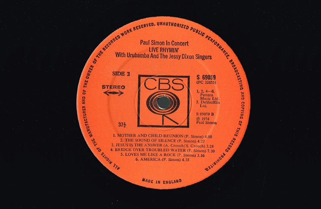 Paul Simon Live Rhymin
