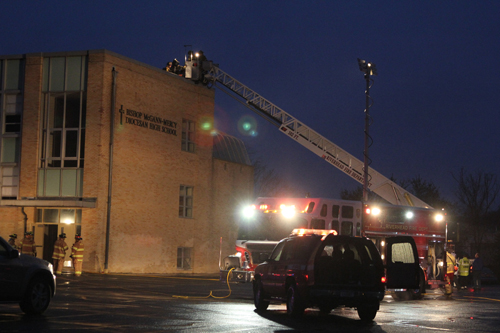 The Riverhead Fire Department firefighters at  (Credit: Jennifer Gustavson)