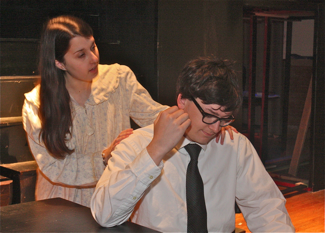 Danielle Allen of Riverhead as Linda and her husband Ian Byrne of Baiting Hollow as Willy Loman. (Barbaraellen Koch photo)