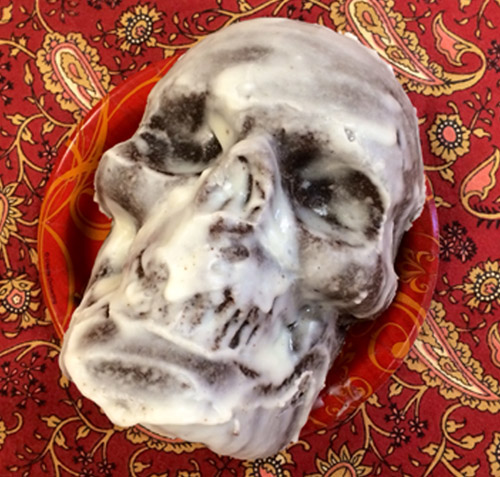 This cake was brought to the first Death Café meeting at Floyd Memorial Library. (Credit: Rachel Young)