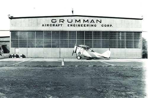 Grumman retiree Ted Kole is hoping to build a visitors center at Grumman Memorial Park in the likeness of the old aircraft hangar. Pictured is the hangar that once stood in Bethpage.