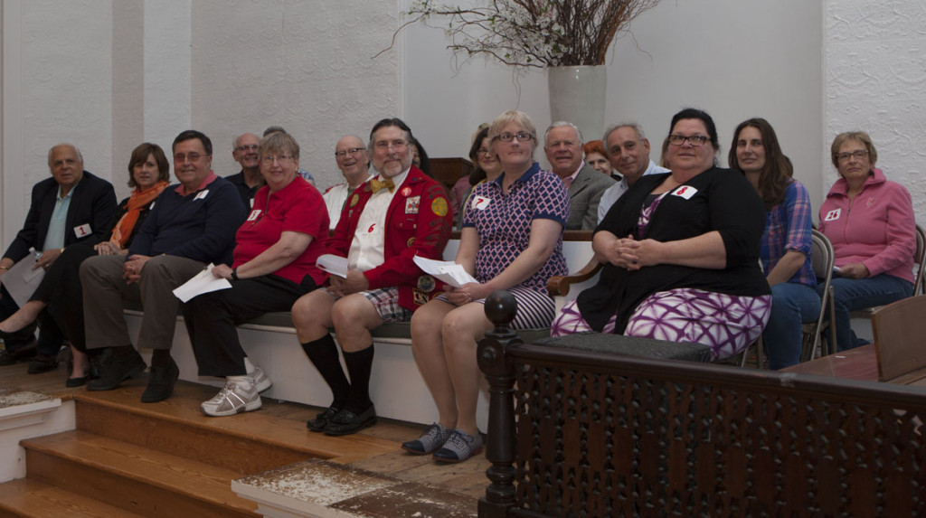 The contestants await the beginning of the spelling bee. (Credit: Katharine Schroeder)
