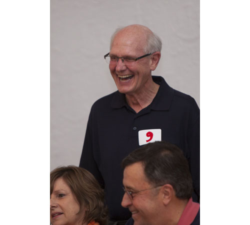 Jerry Matovcik chuckles at his error. (Credit: Katharine Schroeder)