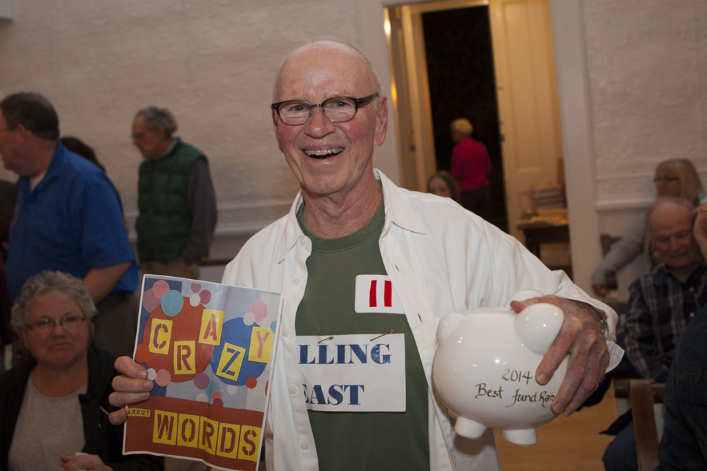 Joe McKay shows off his special award for 