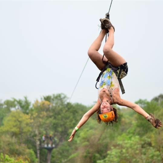 'Soaring through the jungle in Mexico!' reads the caption on this photo on Amy Grabina's Facebook profile. (Credit: Facebook)