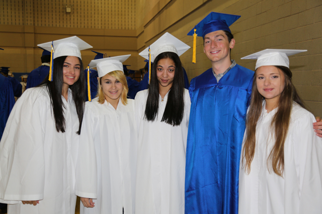 Gabriella Pagano (left to right), Alison LePre, Maria Capichana, Eddie Dowling and Victoria Pagano. (Credit: Krysten Massa)