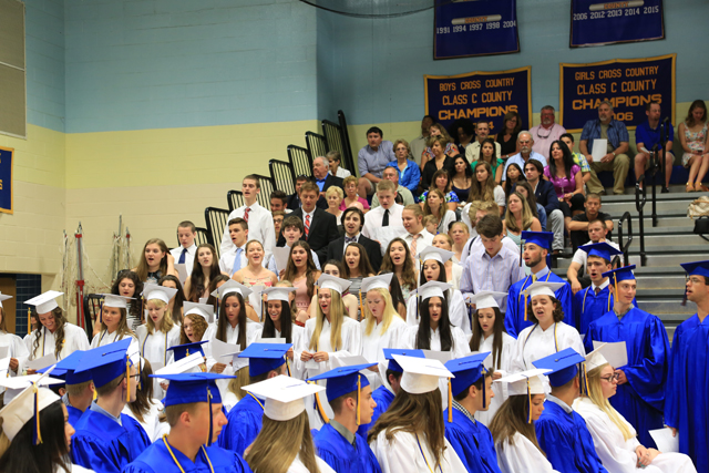 Members of the Mattituck High School Select Chorus sing “Don’t You (Forget About Me).
