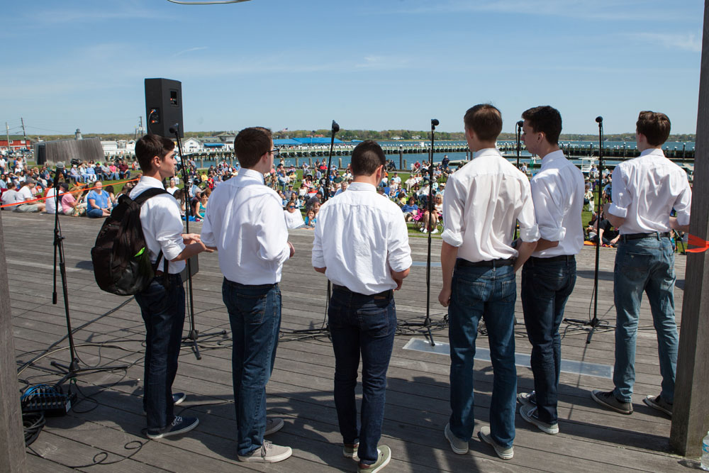 The Multi-Colored Ties from Northport High School. (Credit: Katharine Schroeder)