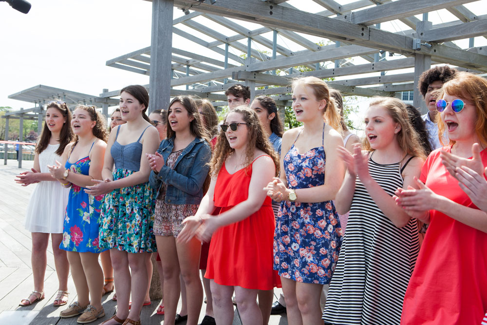 Riverhead High School's a capella group. (Credit: Katharine Schroeder)