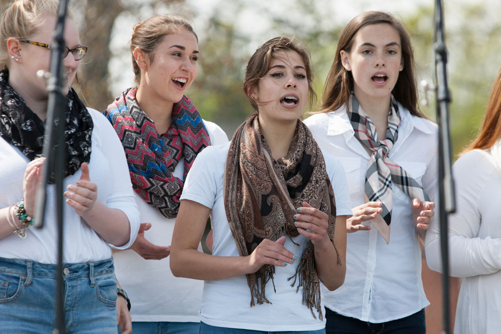 Greenport High School's a capella group. (Credit: Katharine Schroeder)