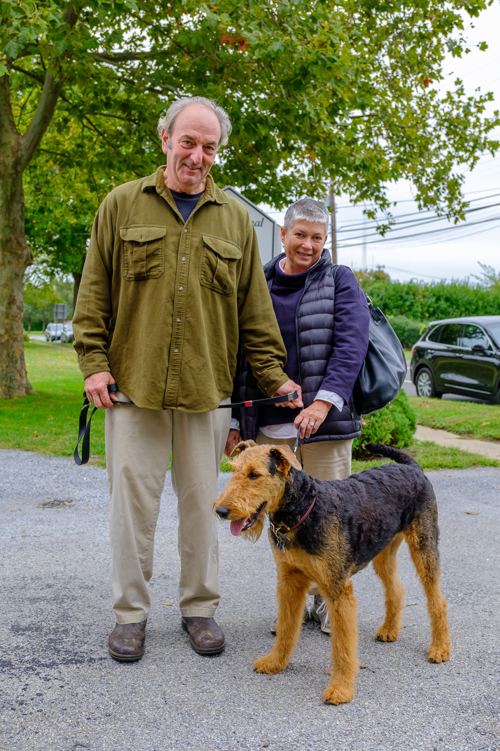 Sam Leare and his dog Scout, an airedale terrier. (Credit: Jeremy Garretson)