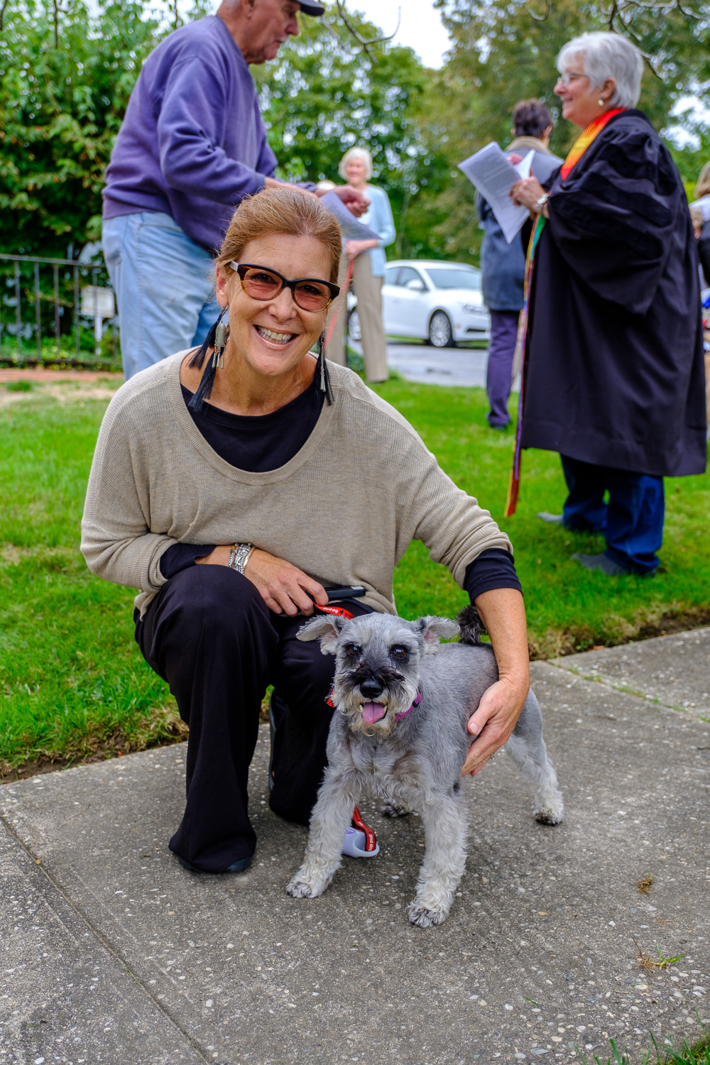 Cindy Raphael of Orient with her mini schnauzer, Torhi. (Credit: Jeremy Garretson)