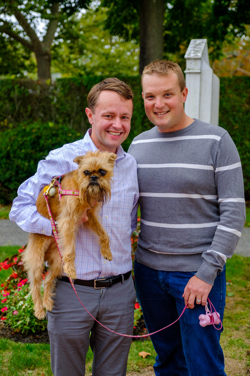 Gretchen with owners Tobin Roric and Justin Concannon of Orient.