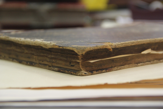 One of David G. Floyd's logbooks from his time on whaling ships