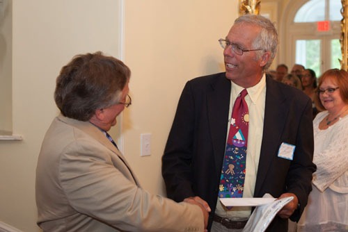 Mayor Hubbard with Captain Jesse Briggs of the A.J. Meerwald.