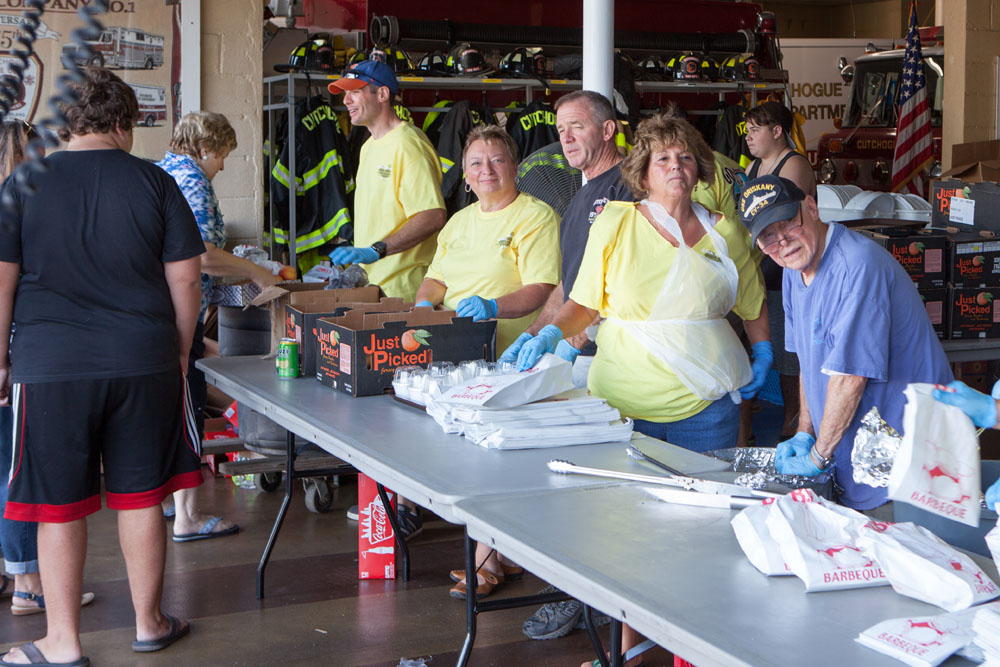 The dedicated take-out team. (Credit: Katharine Schroeder photo)