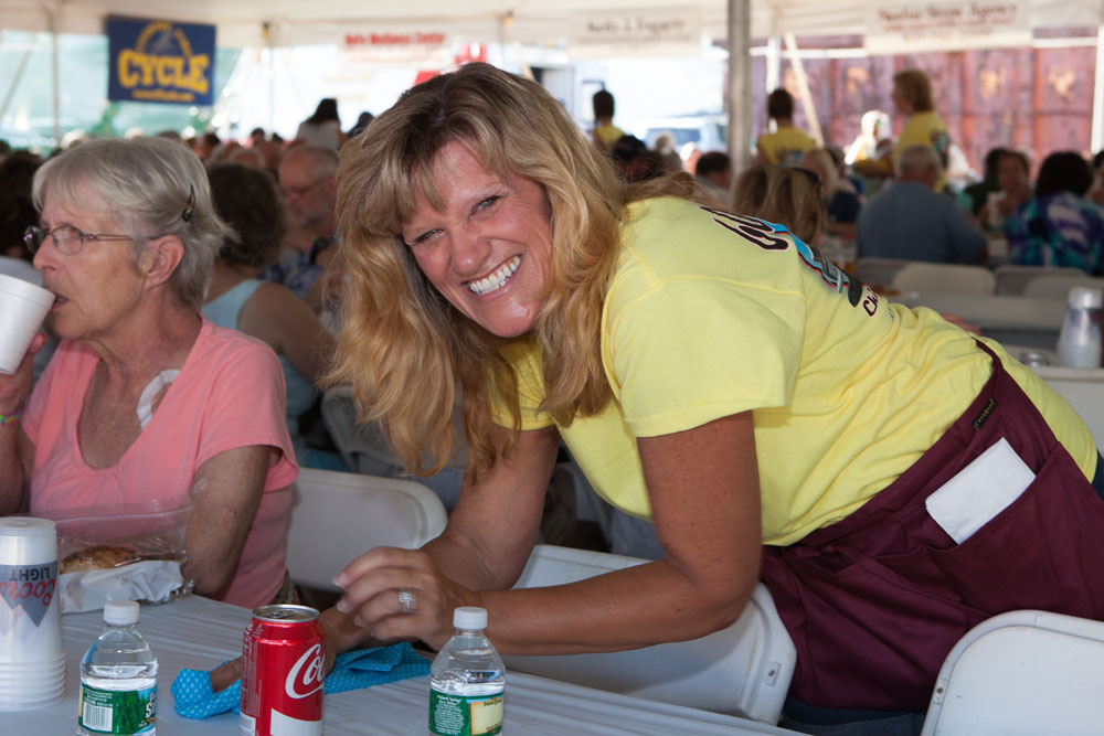 Volunteer Jan Robins of Cutchogue. (Credit: Katharine Schroeder)