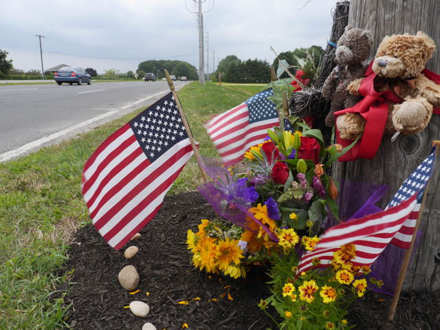 The scene of the limo crash on the one-year anniversary this past July. (Credit: Krysten Massa)