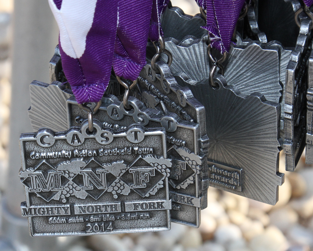 The Mighty North Fork Triathlon at Cedar Beach in Southold benefits Community Action Southold Town. (Credit: Daniel De Mato)