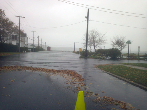 Fifth Street Park in Greenport flooded during Hurricane Sandy
