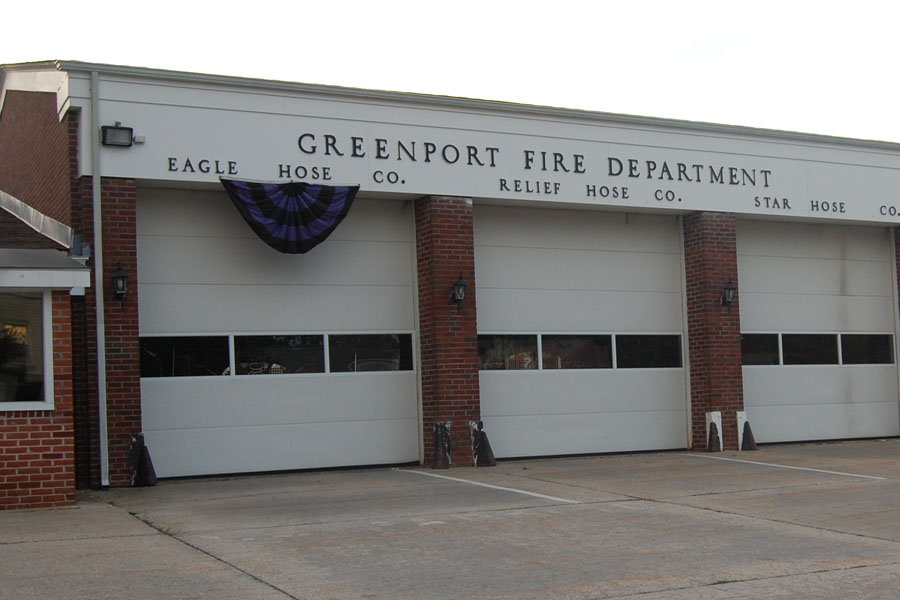 The Greenport Fire Department station on 3rd Street in Greenport Village. (Credit: Cyndi Murray)