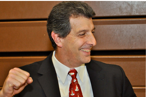 Greenport Superintendent Mike Comanda announced Tuesday Greenport High School has ranked as one of the best high schools in the nation for the second year in a row. Mr. Comanda is shown here celebrating the 2010 approval of a school renovation bond. (Credit: Tim Kelly, file)