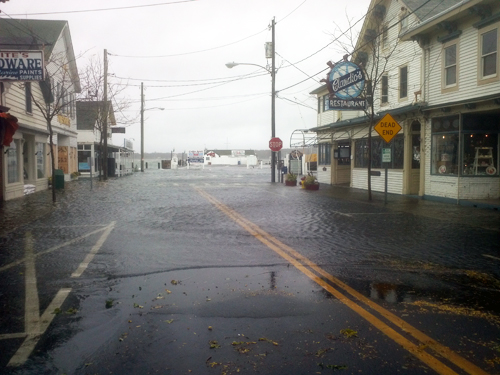 Greenport flooded near Claudio's Hurricane Sandy