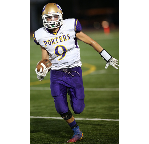 Zach Holmes helped a Greenport/Southold/Mattituck offense that put 51 points up on Southampton High School's scoreboard. (Credit: Garret Meade)