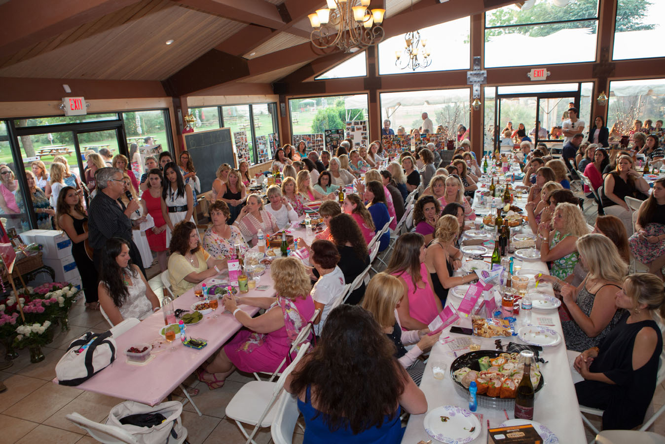 Kait's Angels president William Araneo, far left, addresses the crowd. (Credit: Katharine Schroeder)