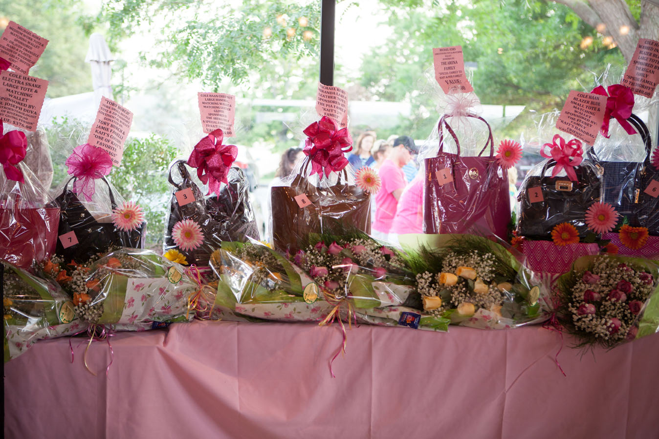 Handbags and flowers. (Credit: Katharine Schroeder)