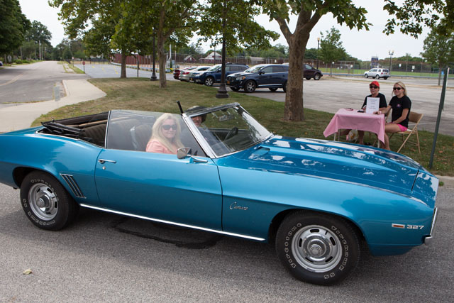 Ricky and Joan Galeazzi of Bohemia in their 1969 Camaro. (Credit: Katharine Schroeder)