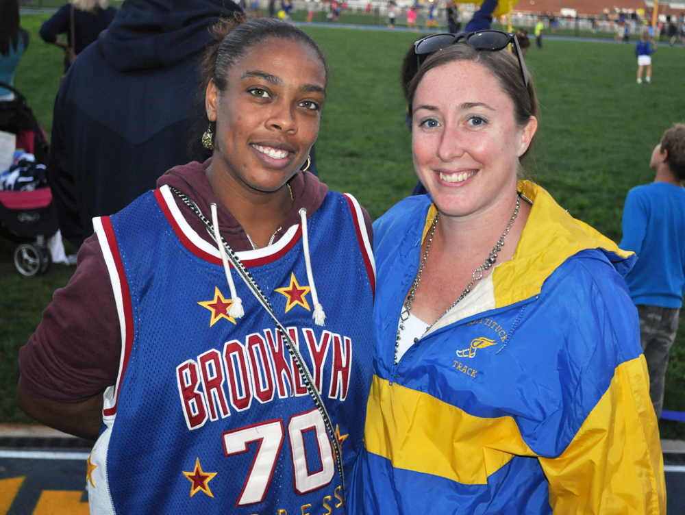 Lynette Wigington and Dana Reilly, former state track champions from Mattituck High School attended Friday night's ribbon cutting. 