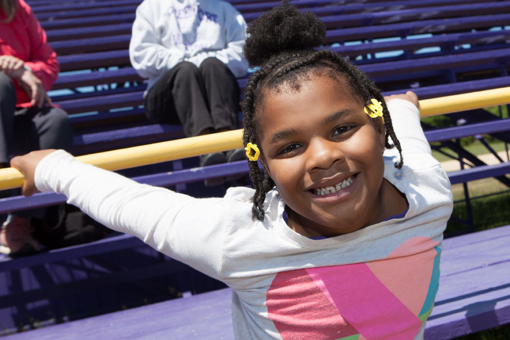 Mickayla Summerville, 8, came from Rosedale, Queens to walk for Mike. (Credit: Katharine Schroeder)