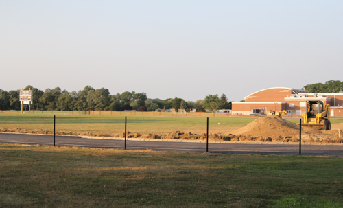 A new track is under construction at Mattituck High School. The school board decided Thursday to name the track after James McKenna. (Credit: Jennifer Gustavson)