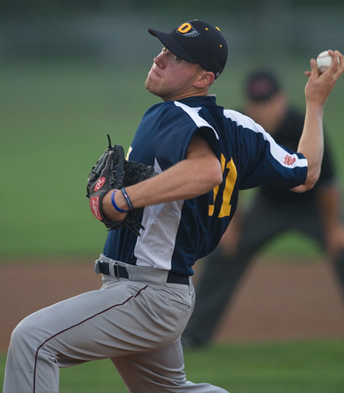 GARRET MEADE PHOTO | North Fork's starting pitcher, Cody Johnson, left the game after six innings with a 6-4 lead.