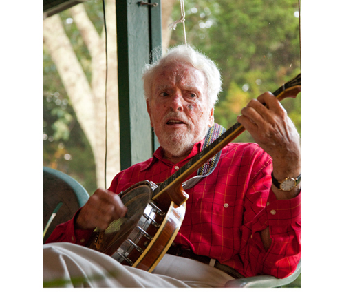 PIKE FAMILY COURTESY PHOTO | A recent photo of Otis Pike playing a banjo at a family party.
