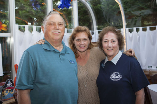 From left, East End Seaport Museum president Ron Breuer with Maritime Festival organizers Keturah Hurst and Arlene Klein.