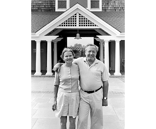 Joyce and Robert Pellegrini at the Cutchogue vineyard in 2001. (Credit: Judy Ahrens file photo)