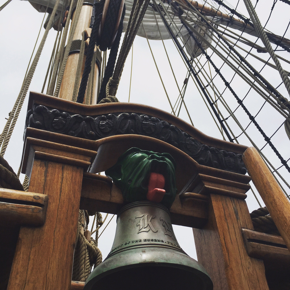 A bell on the Kalmer Nyckel. (Credit: Grant Parpan)