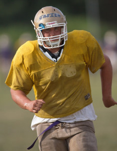 GARRET MEADE PHOTO | Joe O'Brien, who sat out last season because of a bout with mononucleosis, is penciled in at one of the offensive line positions.